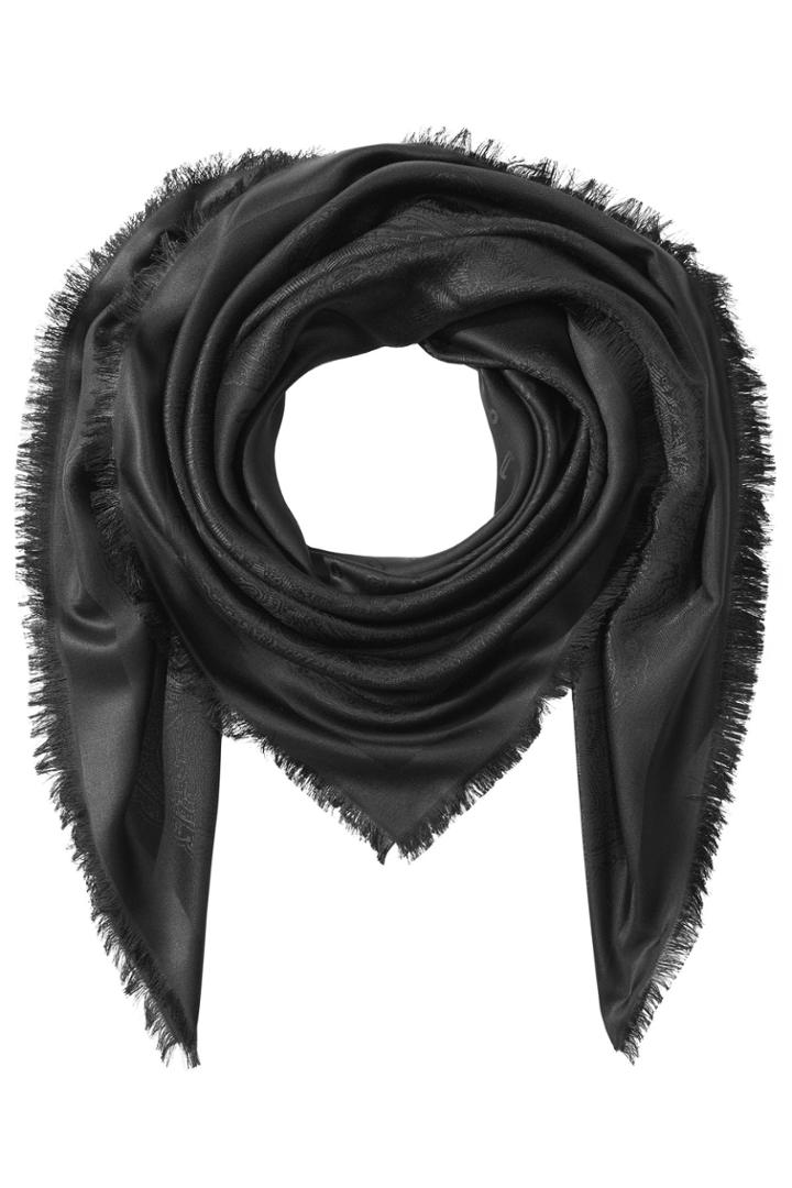 Etro Etro Silk Blend Scarf With Wool - Black