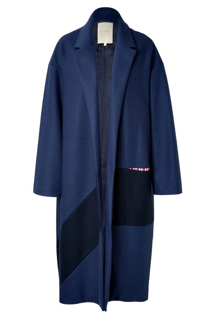 Roksanda Roksanda Larkin Wool Coat In Navy