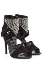 Tamara Mellon Embellished Leather And Suede Sandals