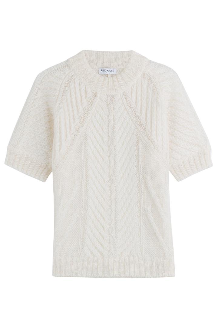 Vionnet Vionnet Mohair-wool Short Sleeve Pullover - None