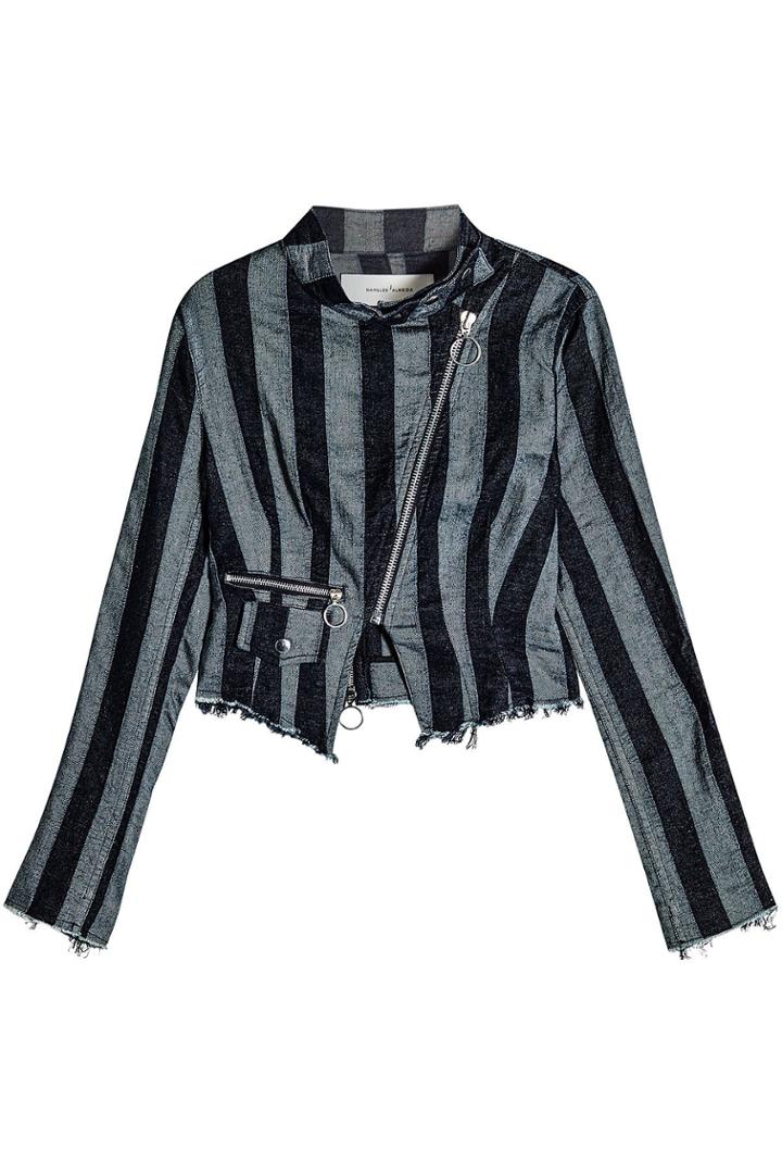 Marques' Almeida Marques' Almeida Fitted Asymmetric Jacket In Cotton And Linen