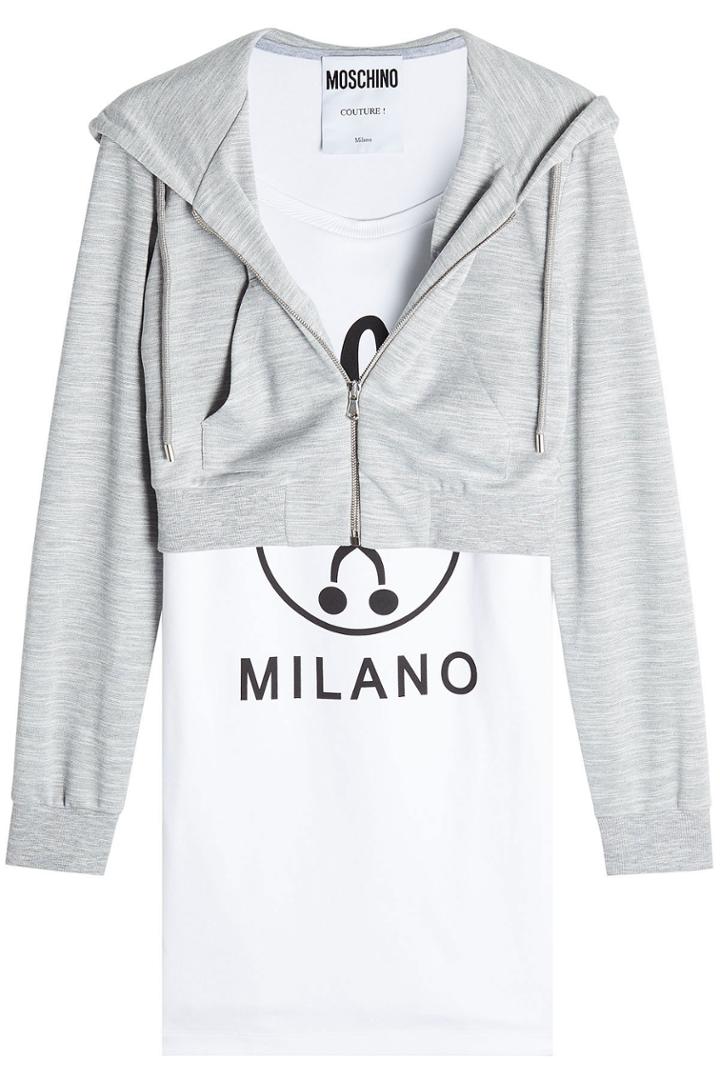 Moschino Moschino Cotton Hoody And T-shirt Top