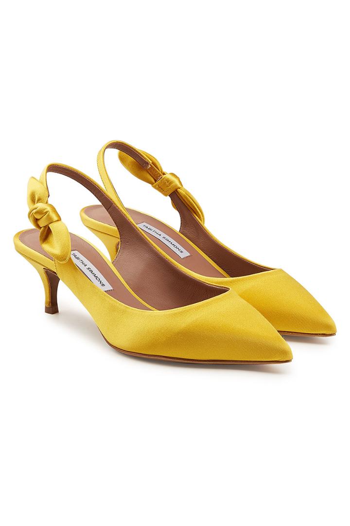 Tabitha Simmons Tabitha Simmons Rise Satin Kitten Heel Pumps