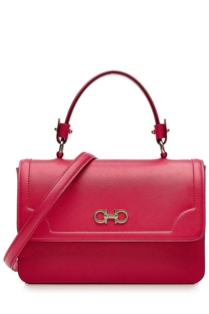 Salvatore Ferragamo Salvatore Ferragamo Leather Shoulder Bag - Magenta
