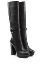 Hogan Hogan Leather High Heel Boots - Black