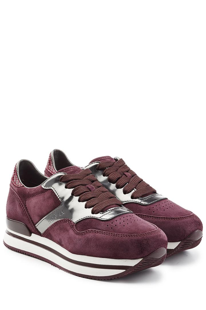 Hogan Hogan Suede And Leather Platform Sneakers - Red