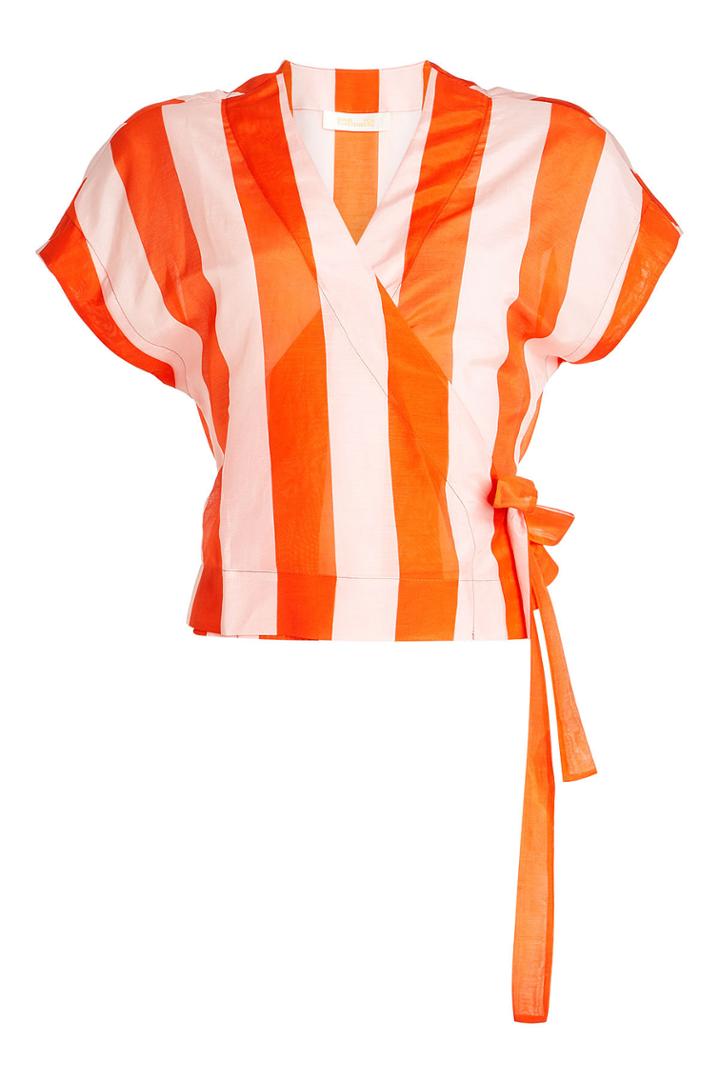 Diane Von Furstenberg Diane Von Furstenberg Striped Cotton And Silk Top