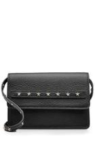 Red Valentino Red Valentino Leather Shoulder Bag With Stud Embellishment - Black