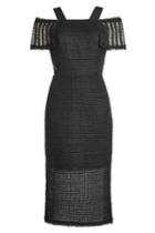 Roland Mouret Roland Mouret Linen Dress With Off-shoulder Straps