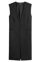 Theory Theory Wool Vest With Open Front - Black