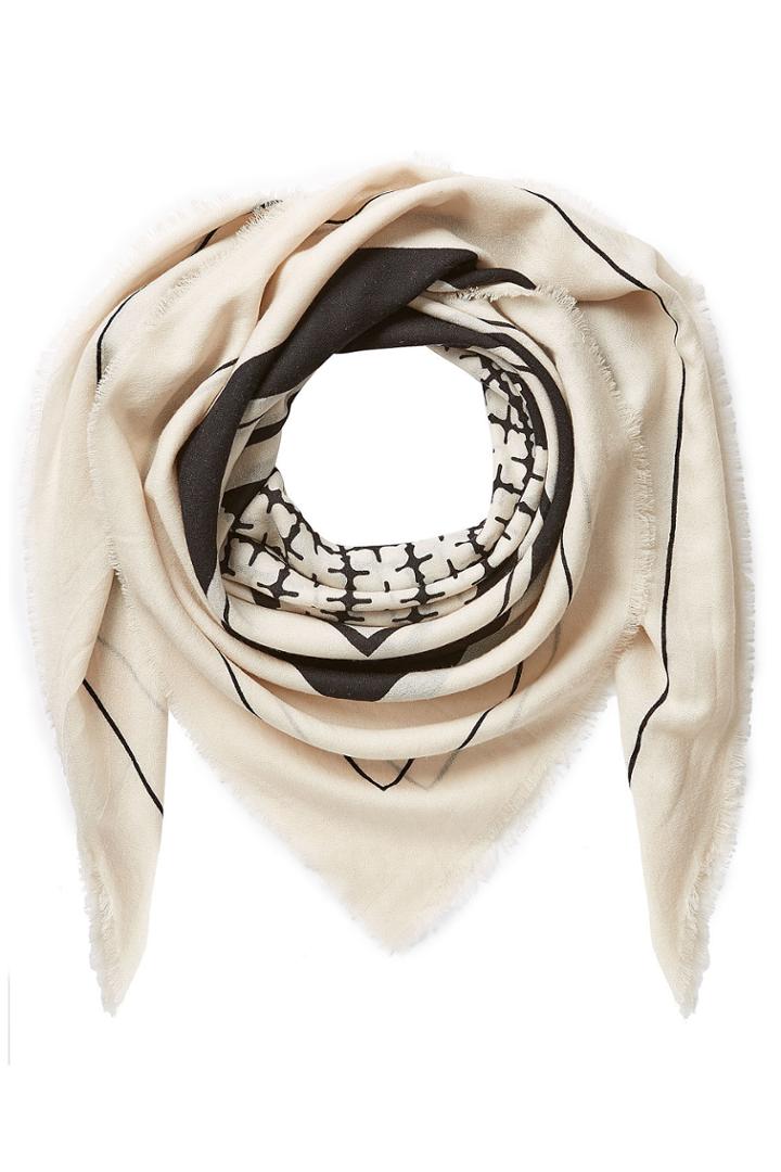 By Malene Birger By Malene Birger Patterned Wool Scarf - Black