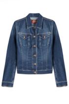 Seven For All Mankind Seven For All Mankind Cropped Jean Jacket - Blue