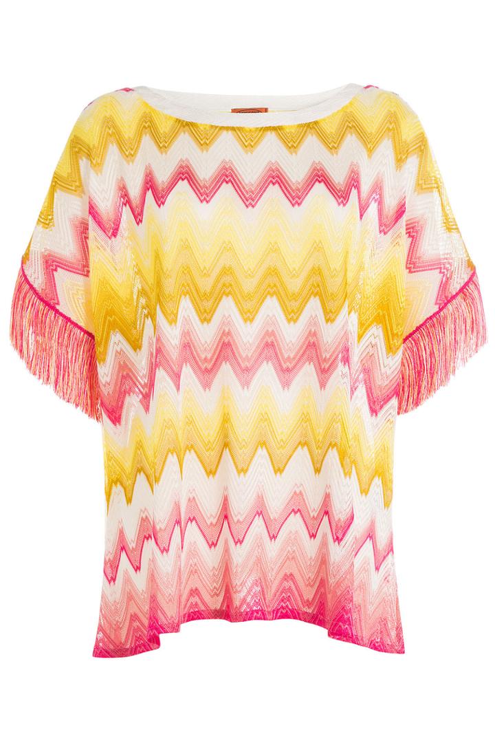 Missoni Mare Missoni Mare Knit Tunic Top With Fringing - Magenta