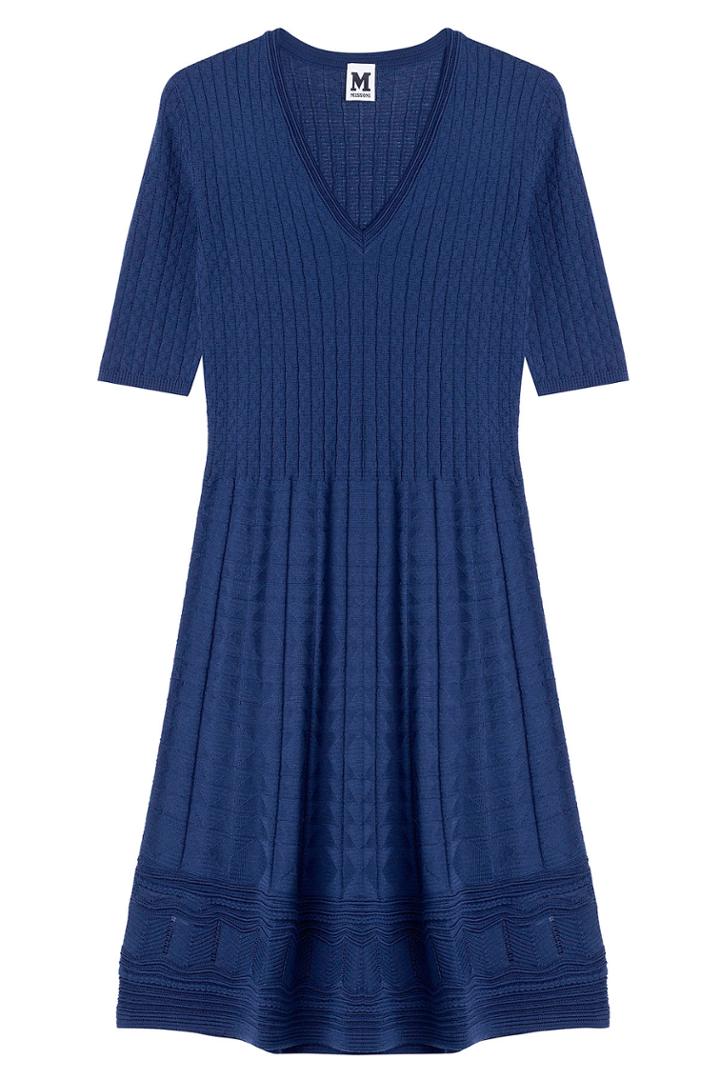 M Missoni M Missoni Knit Dress With Virgin Wool - Blue