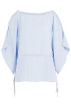 Vilshenko Vilshenko Embroidered Silk Blouse - Blue