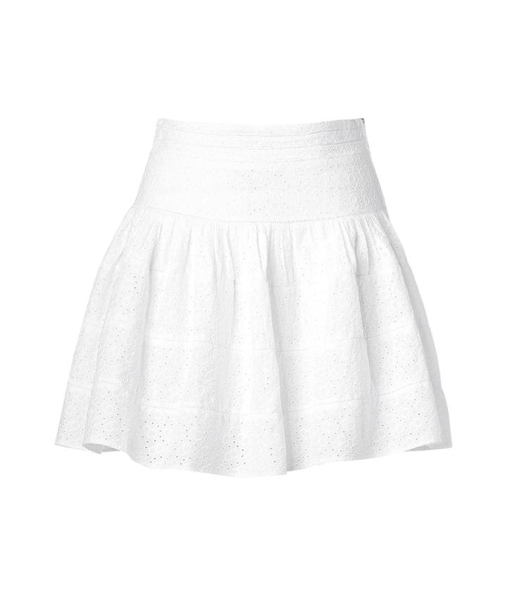 White Embroidered Skirt