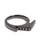 Lynn Ban Black Rhodium-plated Silver Jagged Knuckle Ring A