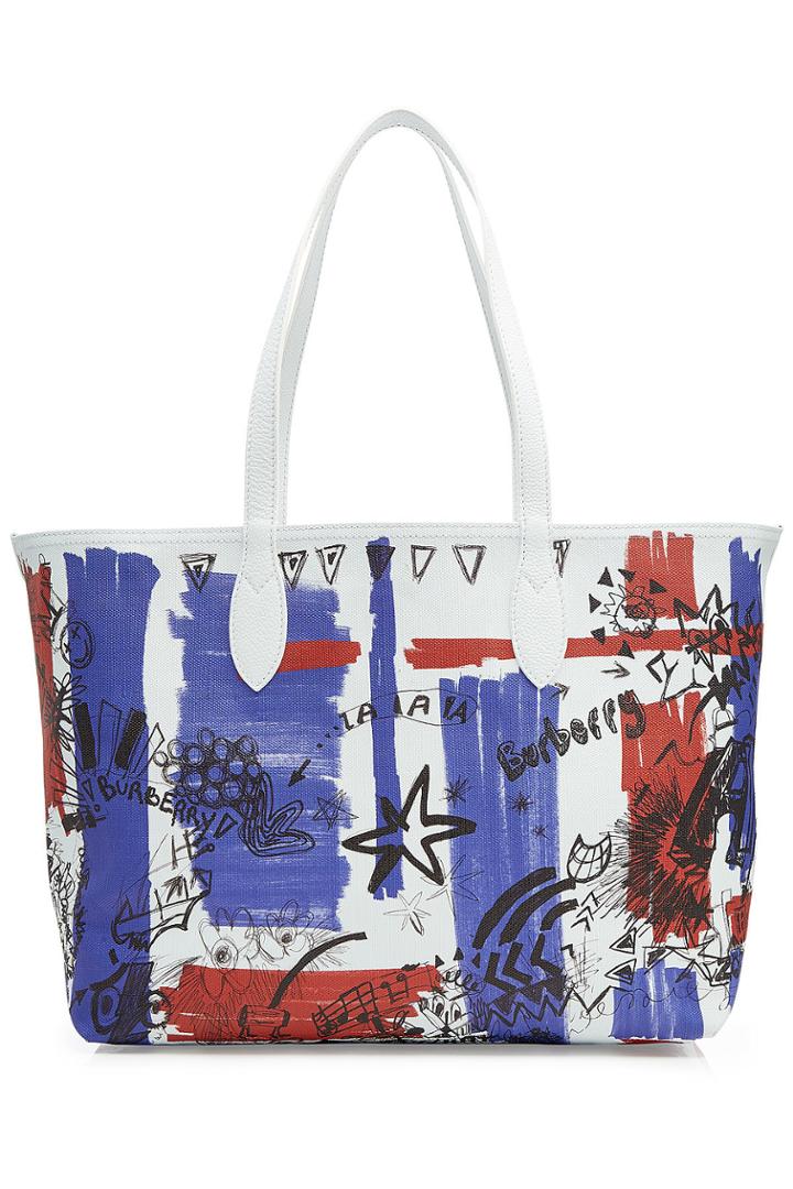 Burberry Burberry The Medium Doodle Reversible Tote With Leather