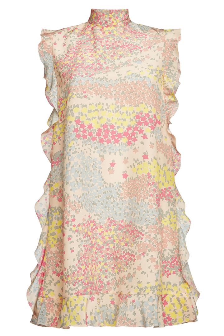 Red Valentino Red Valentino Printed Silk Dress With Self-tie Bow