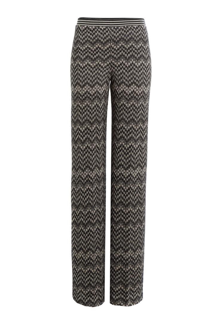 Missoni Missoni Wide Leg Wool Blend Pants - Black