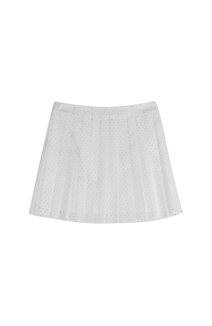 Mcq Alexander Mcqueen Perforated Cotton Mini Skirt