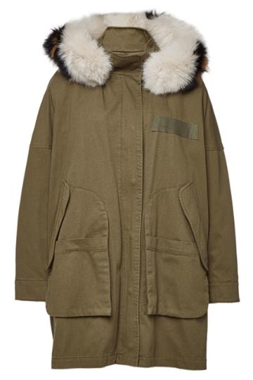 Army By Yves Salomon Army By Yves Salomon Cotton Down Parka With Fox Fur