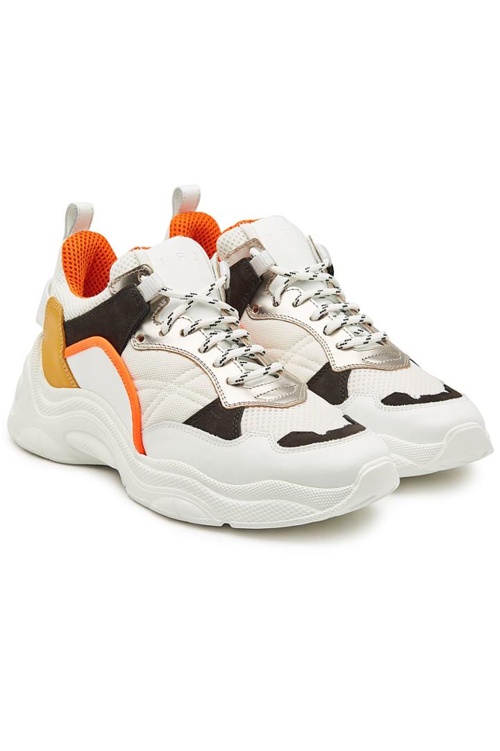 Iro Iro Curverunner Leather And Mesh Sneakers