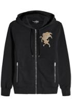 Alexander Mcqueen Alexander Mcqueen Zipped Cotton Jacket With Embellishment