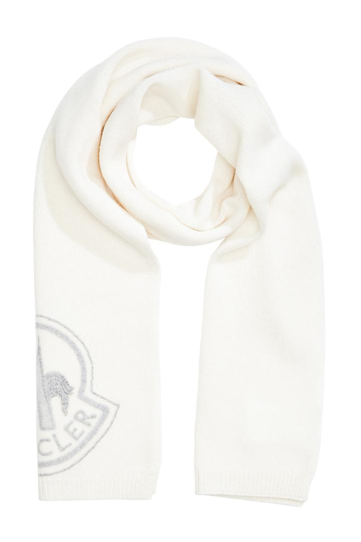Moncler Moncler Embroidered Scarf With Wool And Cashmere