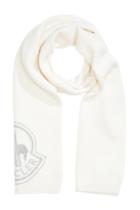 Moncler Moncler Embroidered Scarf With Wool And Cashmere