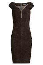 Jitrois Jitrois Suede Dress With Zipper Collar