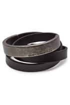 Saint Laurent Saint Laurent Leather And Metal Bangles
