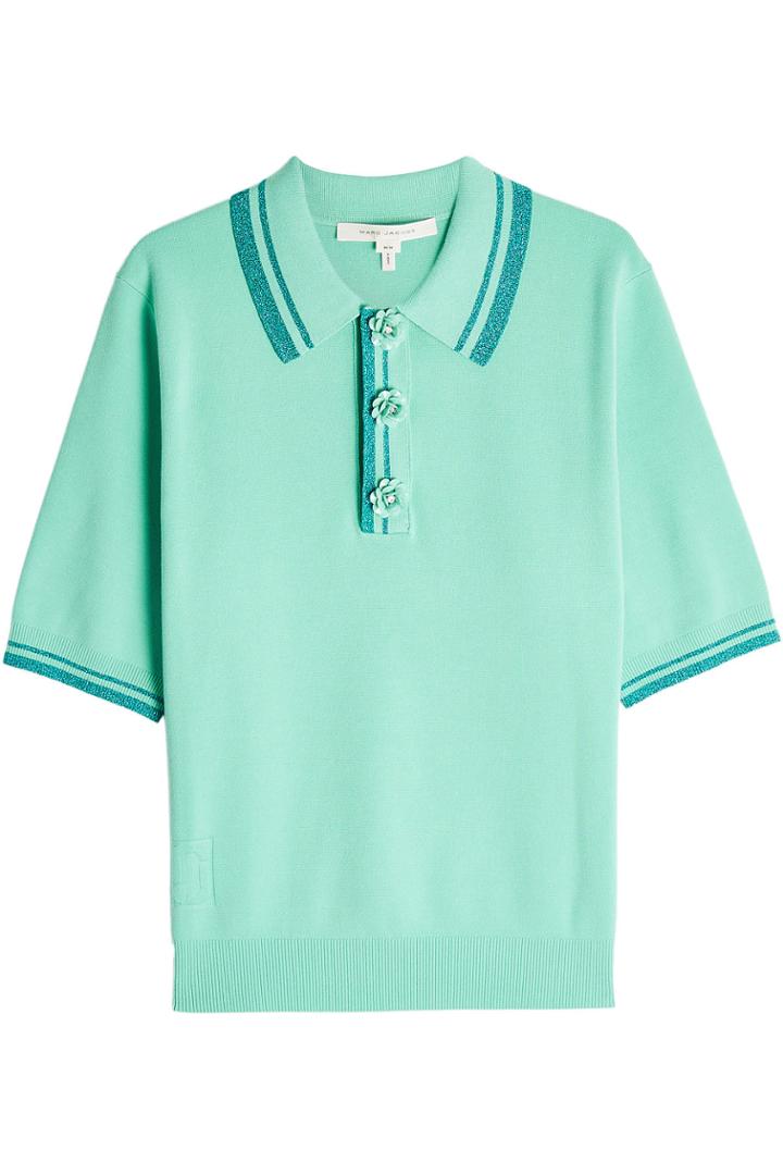 Marc Jacobs Marc Jacobs Knit Polo Shirt With Metallic Thread