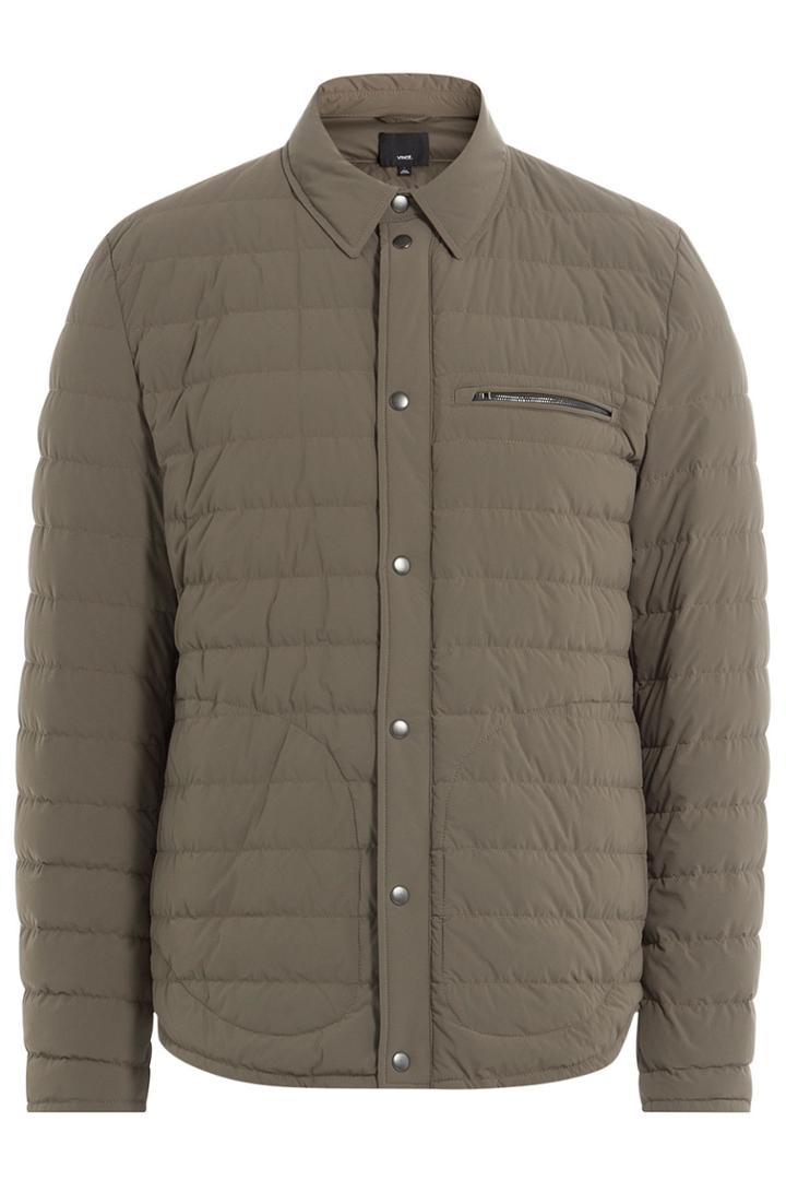 Vince Vince Quilted Down Shirt-jacket - Green