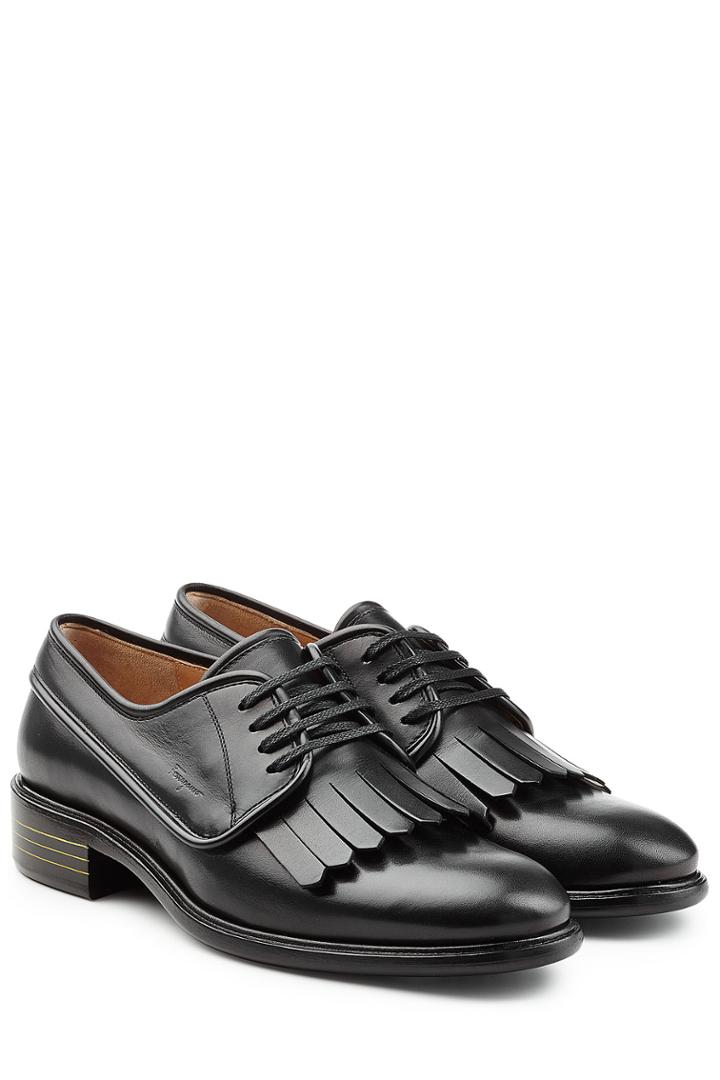 Salvatore Ferragamo Salvatore Ferragamo Leather Lace-ups - Black
