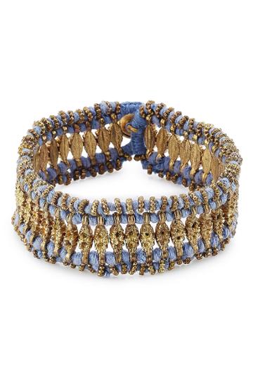 Blue Hippy Blue Hippy Embellished Fabric Bracelet