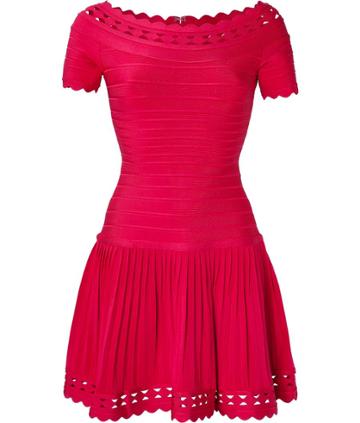 Herv L Ger Printed Cocktail Dress