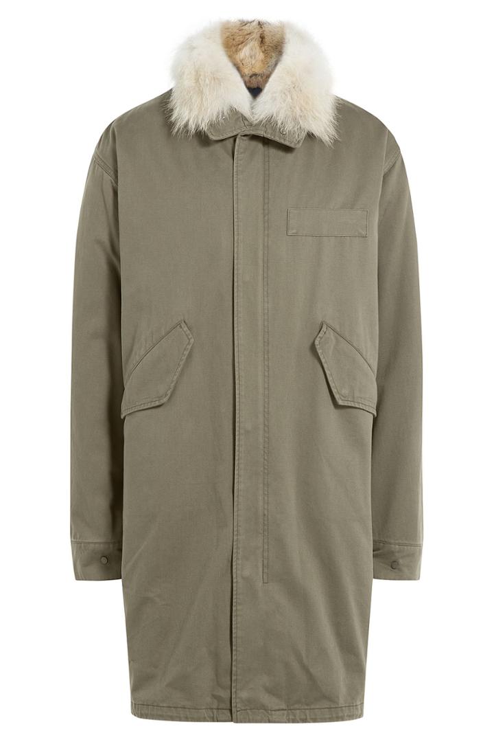 Yves Salomon Yves Salomon Cotton Parka With Fur Collar - None