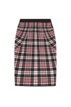 Alexander Mcqueen Alexander Mcqueen Checked Wool Skirt