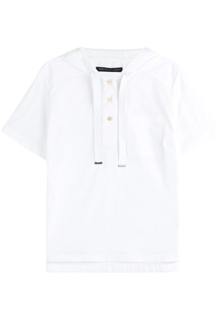 Marc By Marc Jacobs Stretch Poplin Hooded Shirt