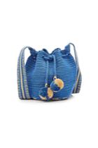 Soraya Hennessy Soraya Hennessy Mini Blue Jean Woven Mochilla Bucket Bag