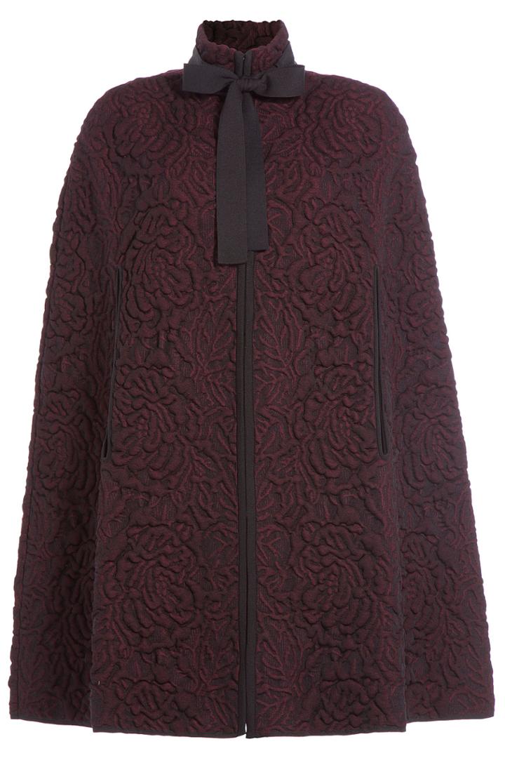 Alexander Mcqueen Alexander Mcqueen Wool Jacquard Cape - Red