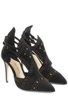 Paul Andrew Paul Andrew Embellished Suede Pumps - Black