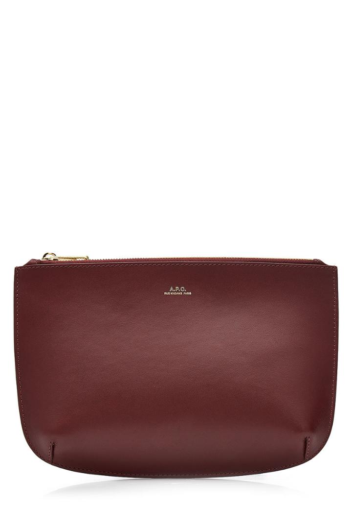 A.p.c. A.p.c. Zipped Leather Pouch