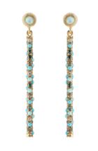 Carolina Bucci Magic Wand 18kt Earrings With Turquoise, Opal And Diamonds