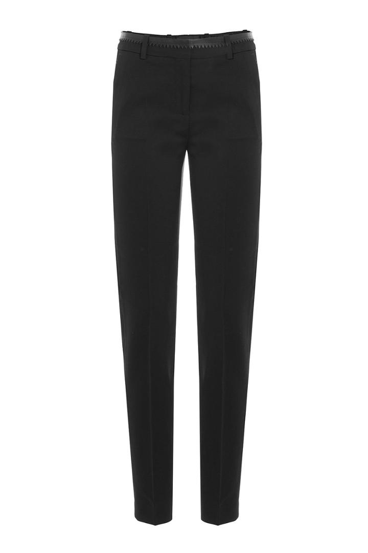 The Kooples The Kooples Wool Pants With Leather Trim