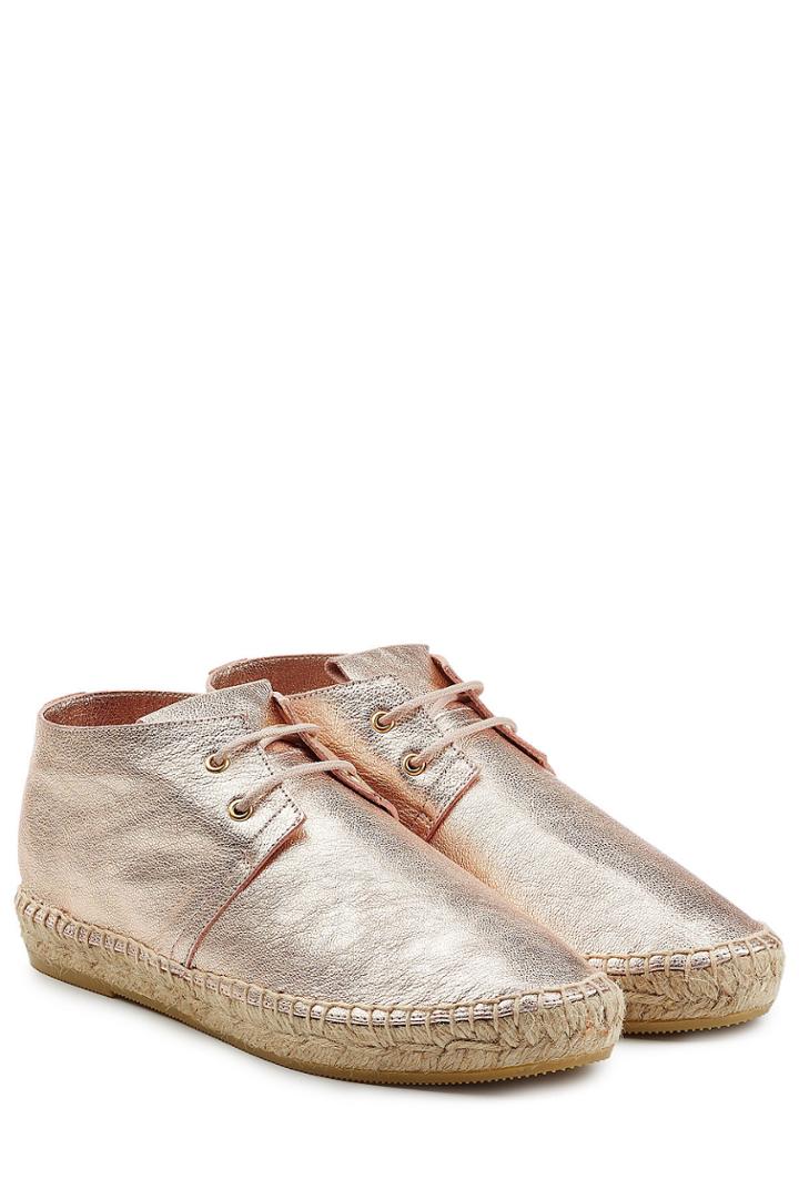 Robert Clergerie Robert Clergerie Leather Espadrilles - Rose