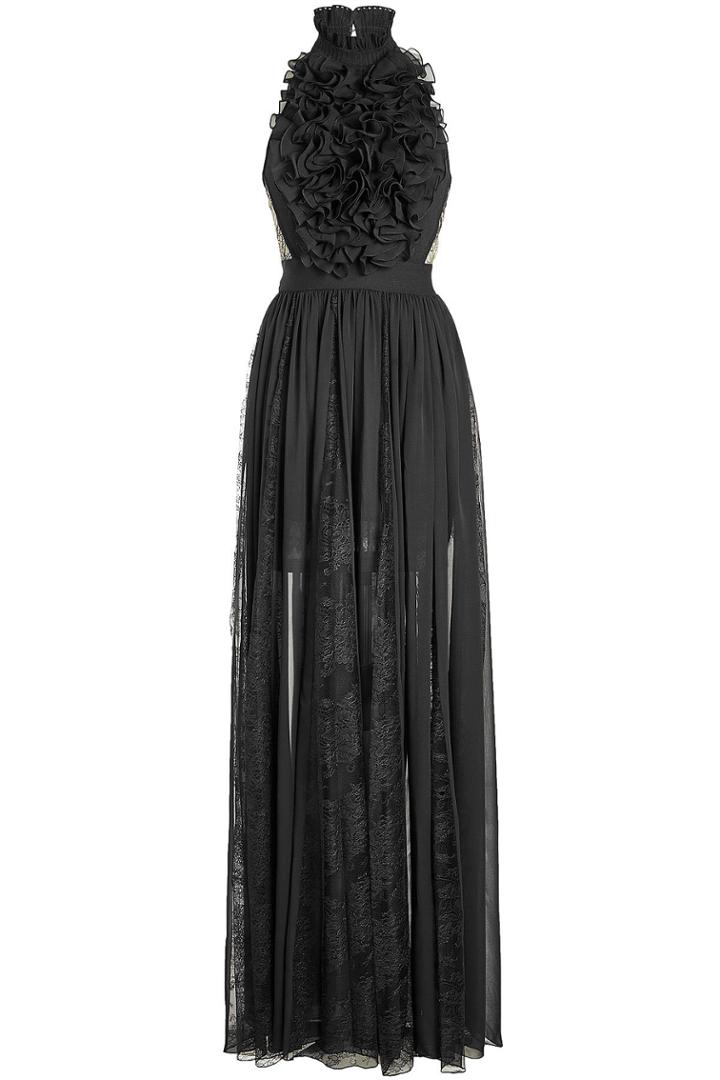 Elie Saab Elie Saab Floor Length Gown With Silk And Lace