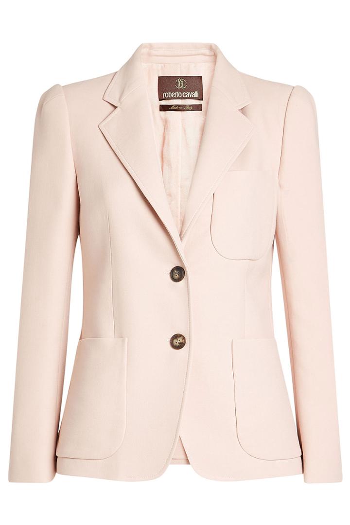 Roberto Cavalli Roberto Cavalli Cotton Blazer With Silk - Rose