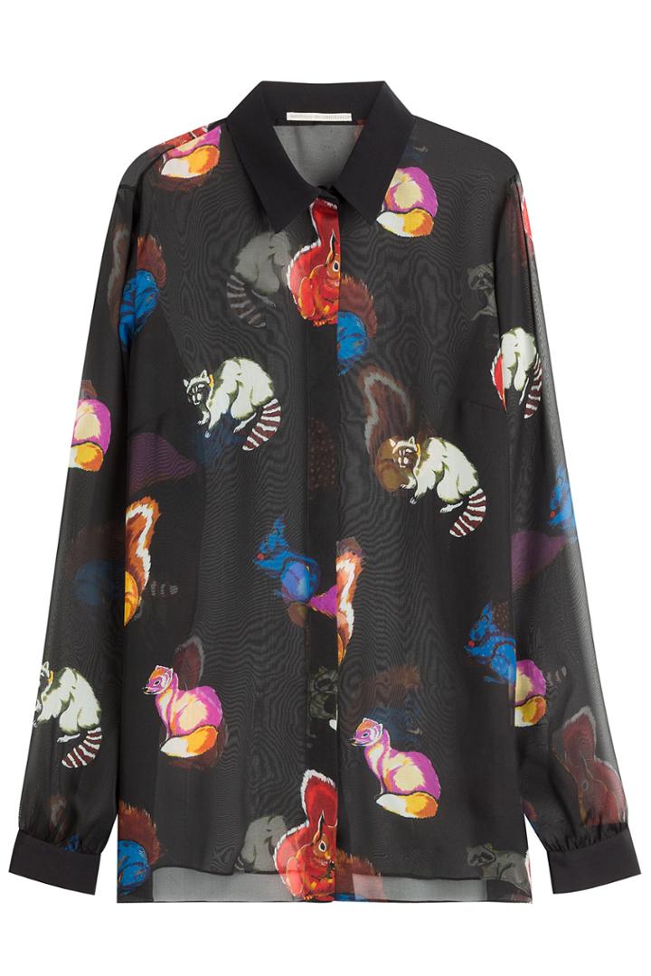 Marco De Vincenzo Marco De Vincenzo Printed Silk Chiffon Blouse - Multicolor